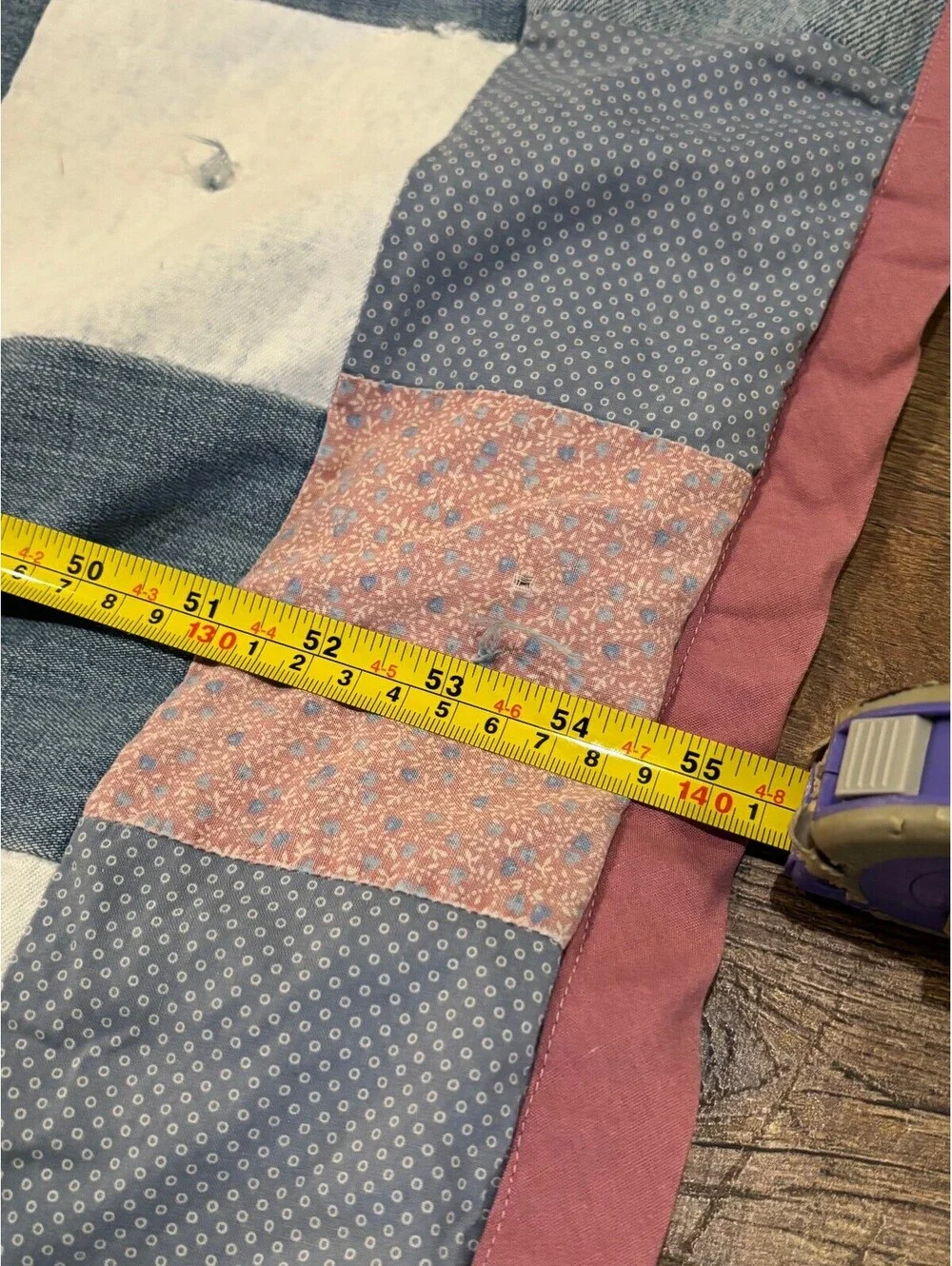 Vintage Denim Patchwork Quilt